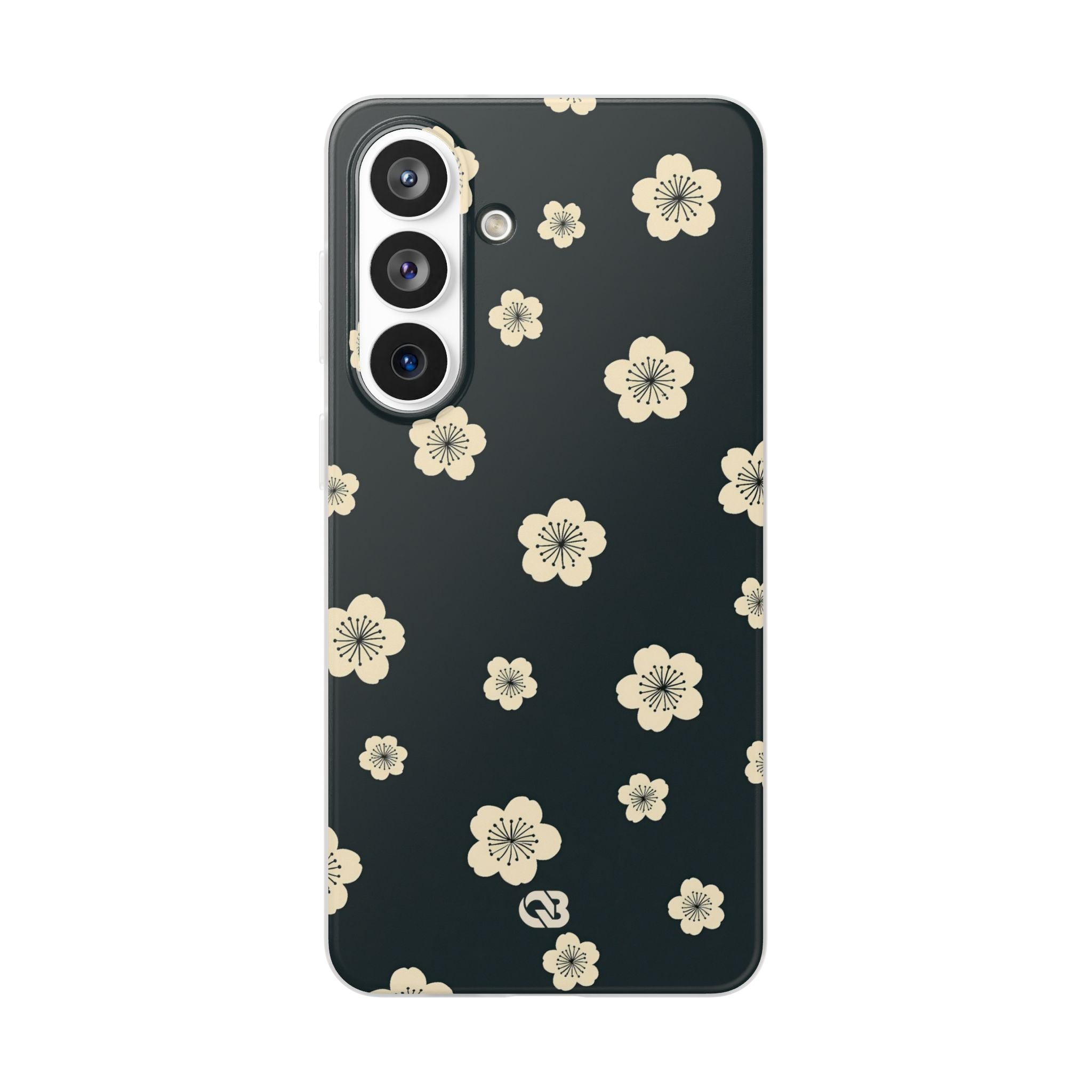Teal Lite Phone Case for Samsung - Obsidian Cream Petals