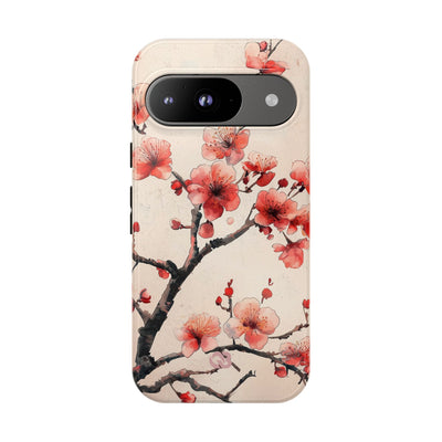 Crimson Silk Flora · Tough Phone Case for Google Pixel