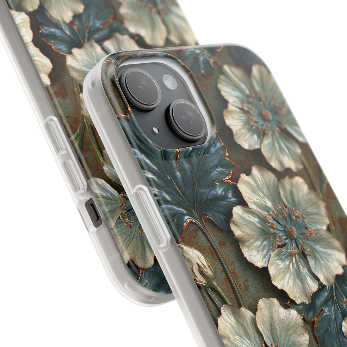 Gilded Blossom Reverie · Lite Phone Case for iPhone ·  Teal