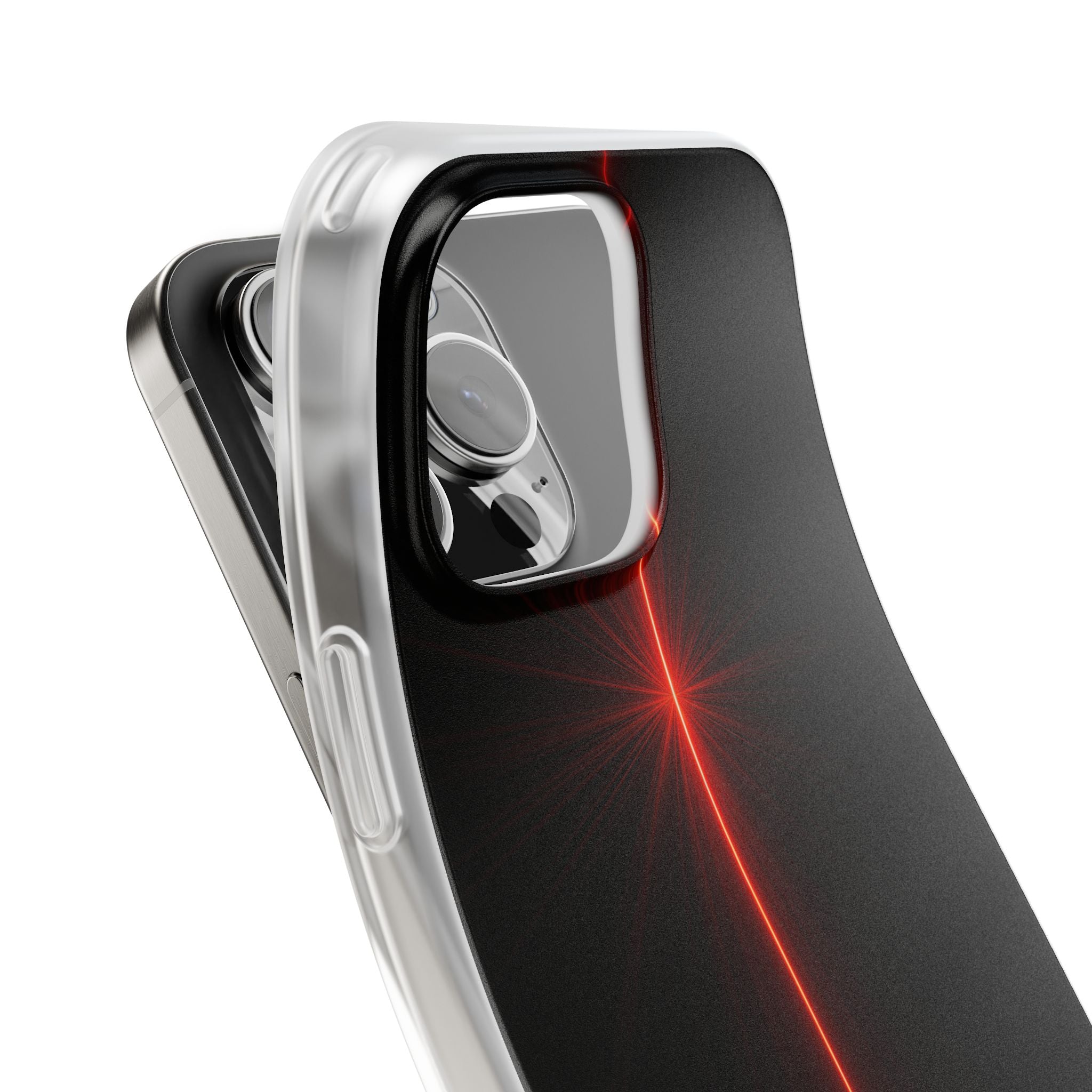 Red Lite Phone Case for iPhone - Crimson Flare Vector