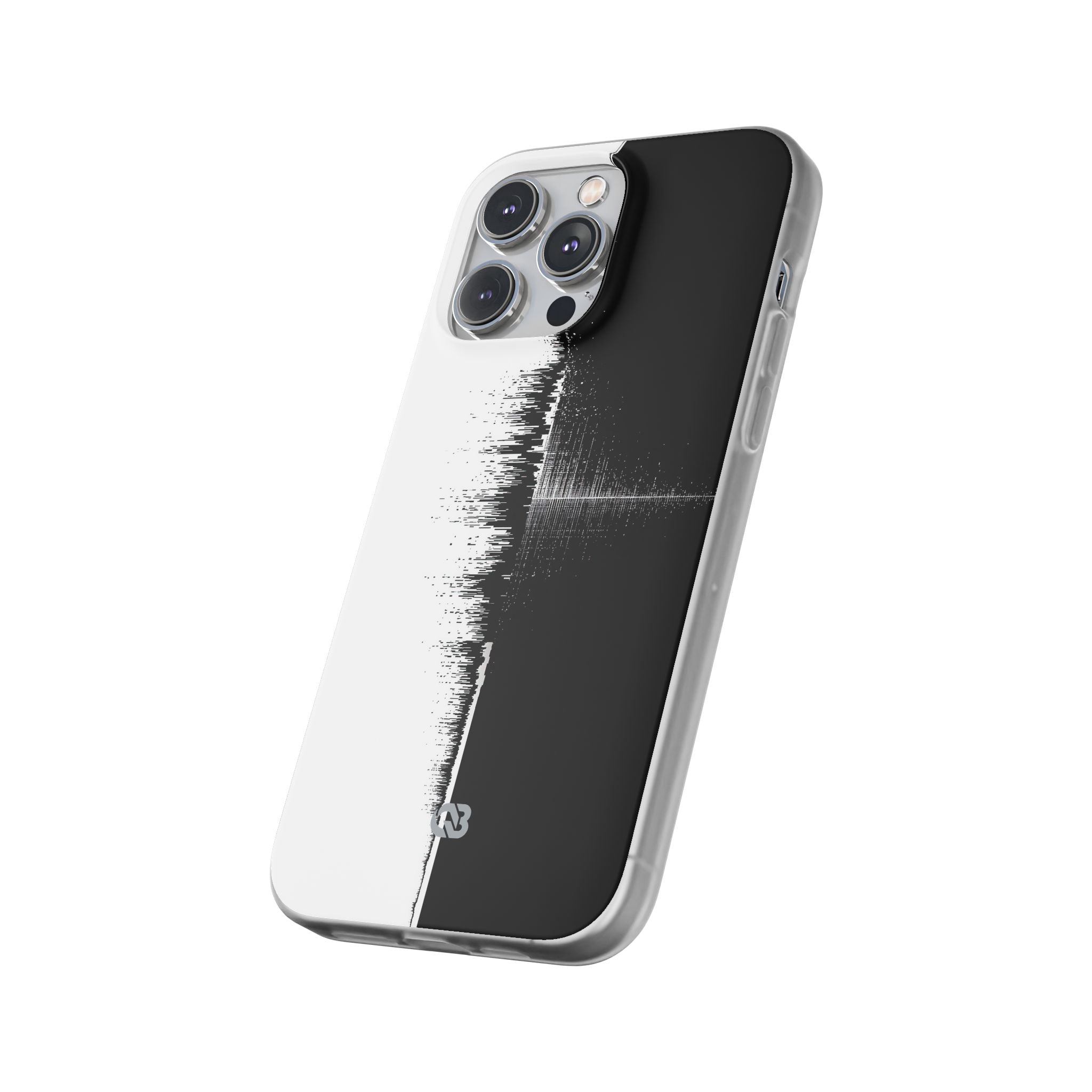 Black Lite Phone Case for iPhone - Static Signal Split