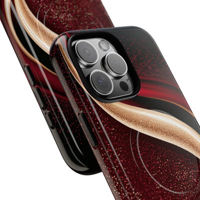 Gilded Crimson Flow · Tough 2.0 Magnetic Phone Case for iPhone · Red