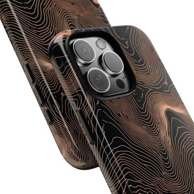 Mesa Elevation Contour · Tough Phone Case for iPhone · Black