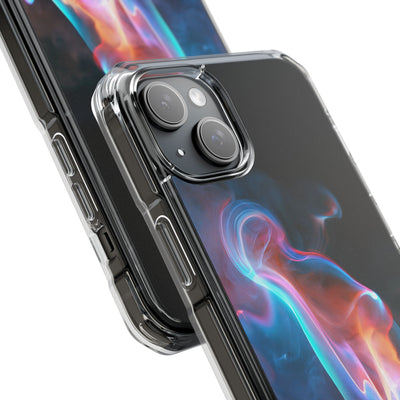 Neon Waveform · Clear Impact Magnetic Phone Case for iPhone · Black
