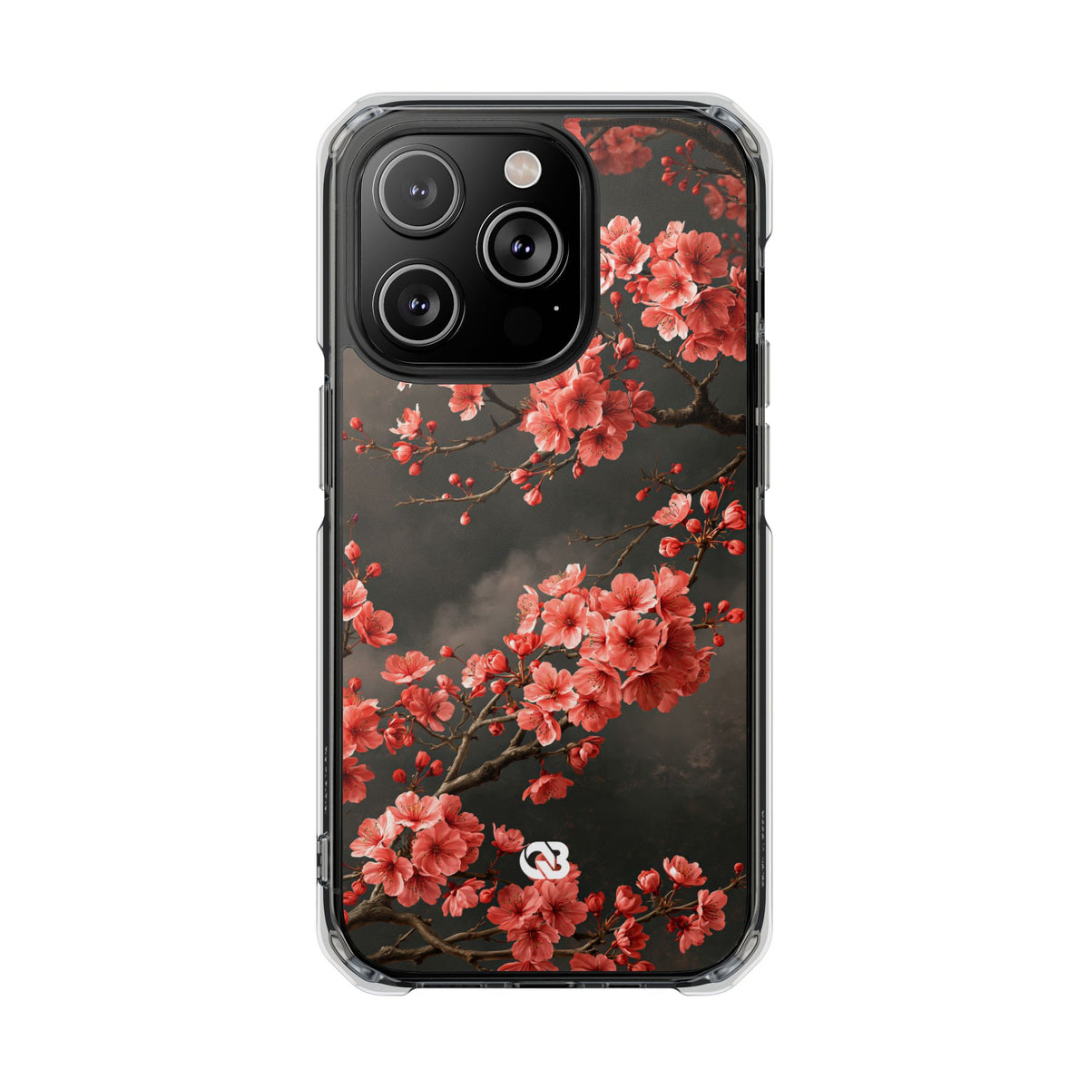 Dark Sakura Nocturne · Clear Impact Magnetic Phone Case for iPhone ·  Black