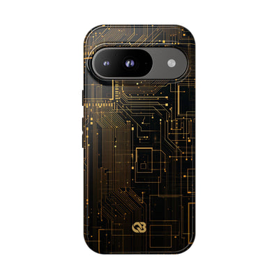 Gold Tough Phone Case for Google Pixel - Amber Core Mainframe