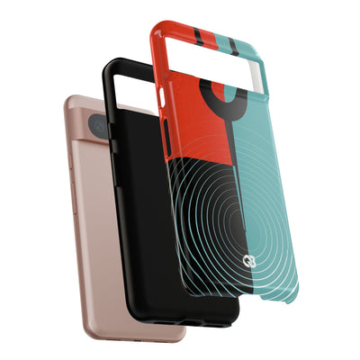 Teal Tough Phone Case for Google Pixel - Sonic Static Split