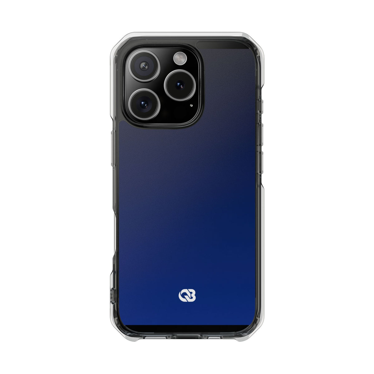 Midnight Cobalt Gradient · Clear Impact Magnetic Phone Case for iPhone · Blue