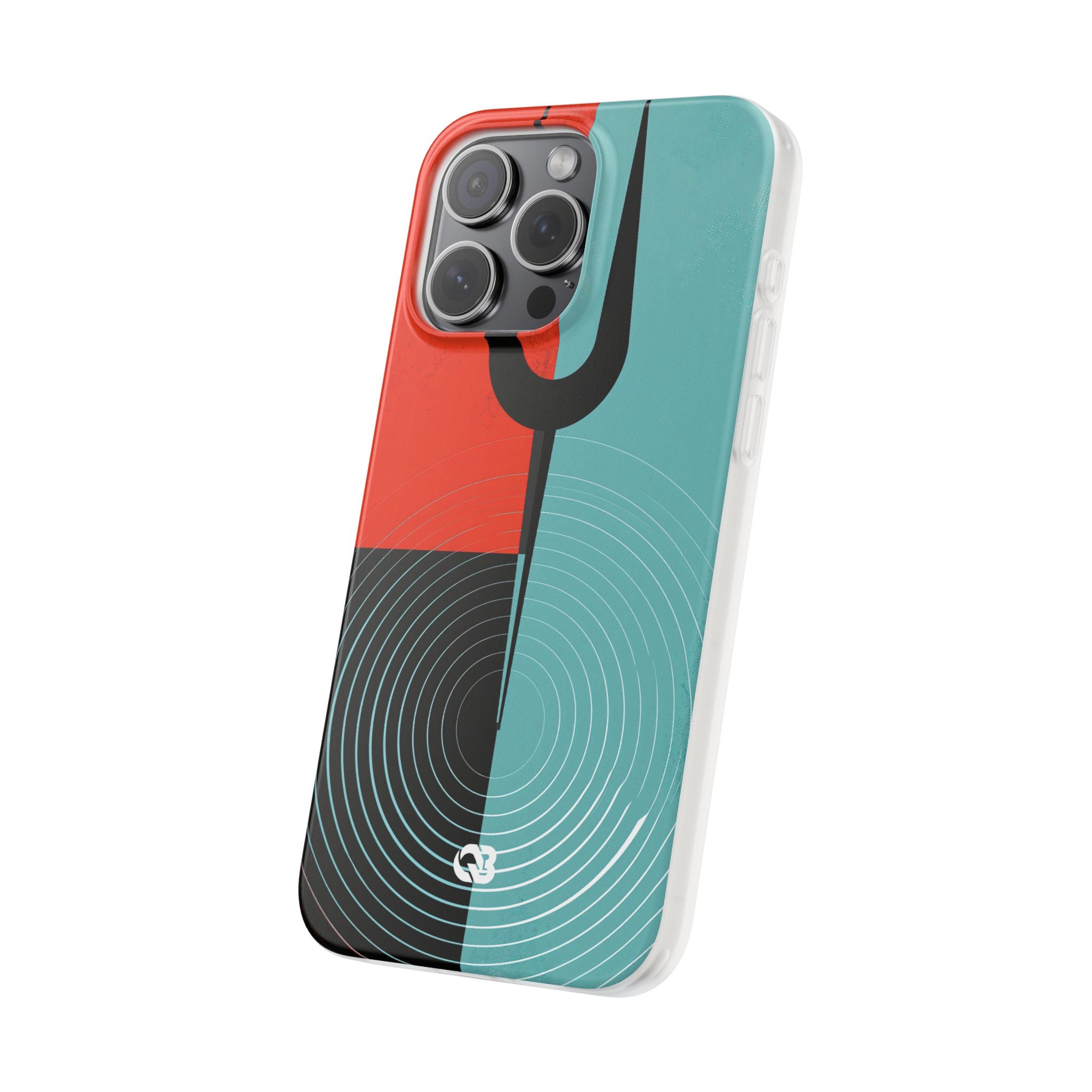 Teal Lite Phone Case for iPhone - Sonic Static Split