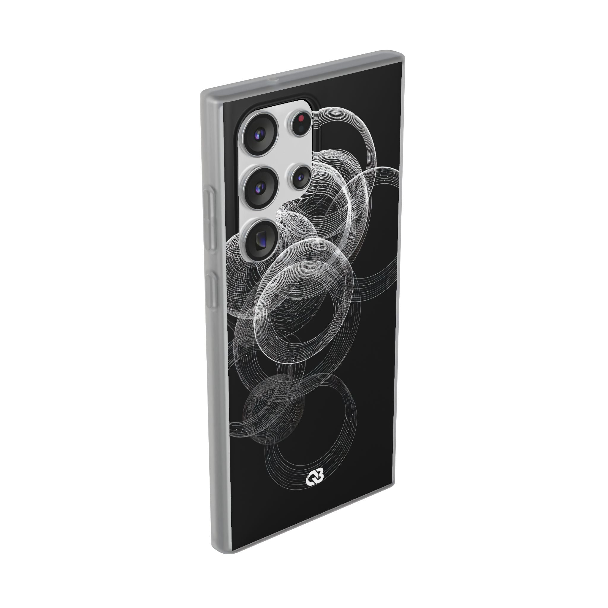 Black Lite Phone Case for Samsung - Kinetic Wireframe Orbit