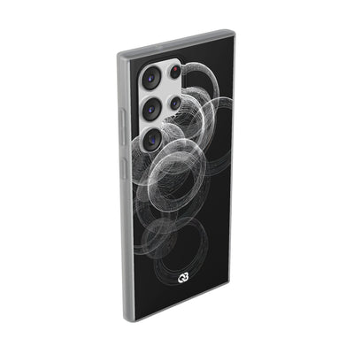 Black Lite Phone Case for Samsung - Kinetic Wireframe Orbit