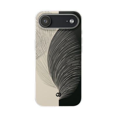 Beige Lite Phone Case for iPhone - Obsidian Cream Plume