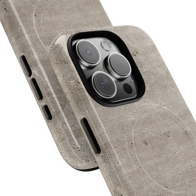 Grey Tough 2.0 Magsafe Phone Case for iPhone - Brutalist Stone Grit
