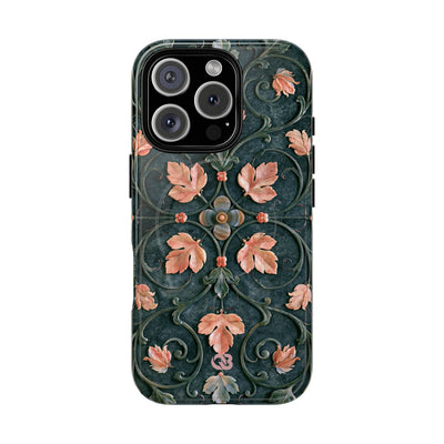Florentine Rose Arabesque · Tough 2.0 Magnetic Phone Case for iPhone · Green