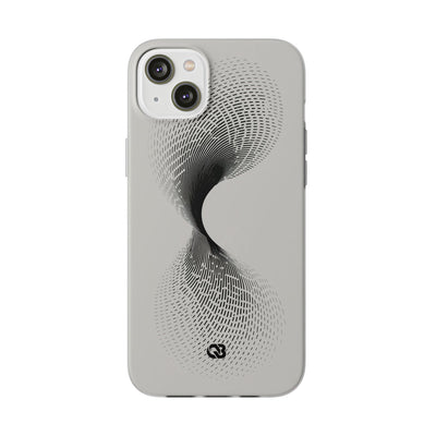 White Lite Phone Case for iPhone - Linear Torsion Grid