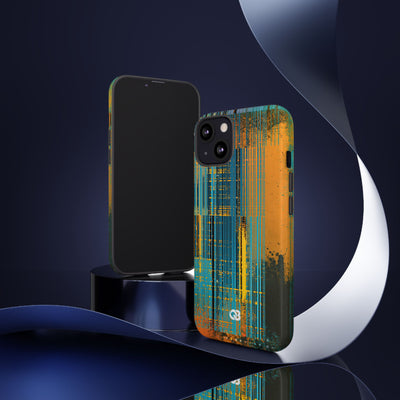 Cyber Glitch Stream · Tough Phone Case for iPhone · Teal