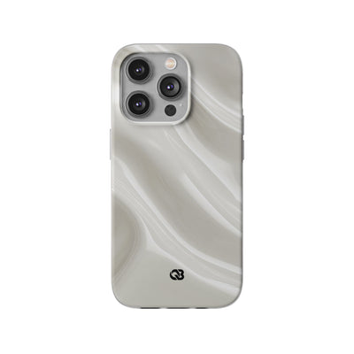 White Lite Phone Case for iPhone - Polished Ivory Wave