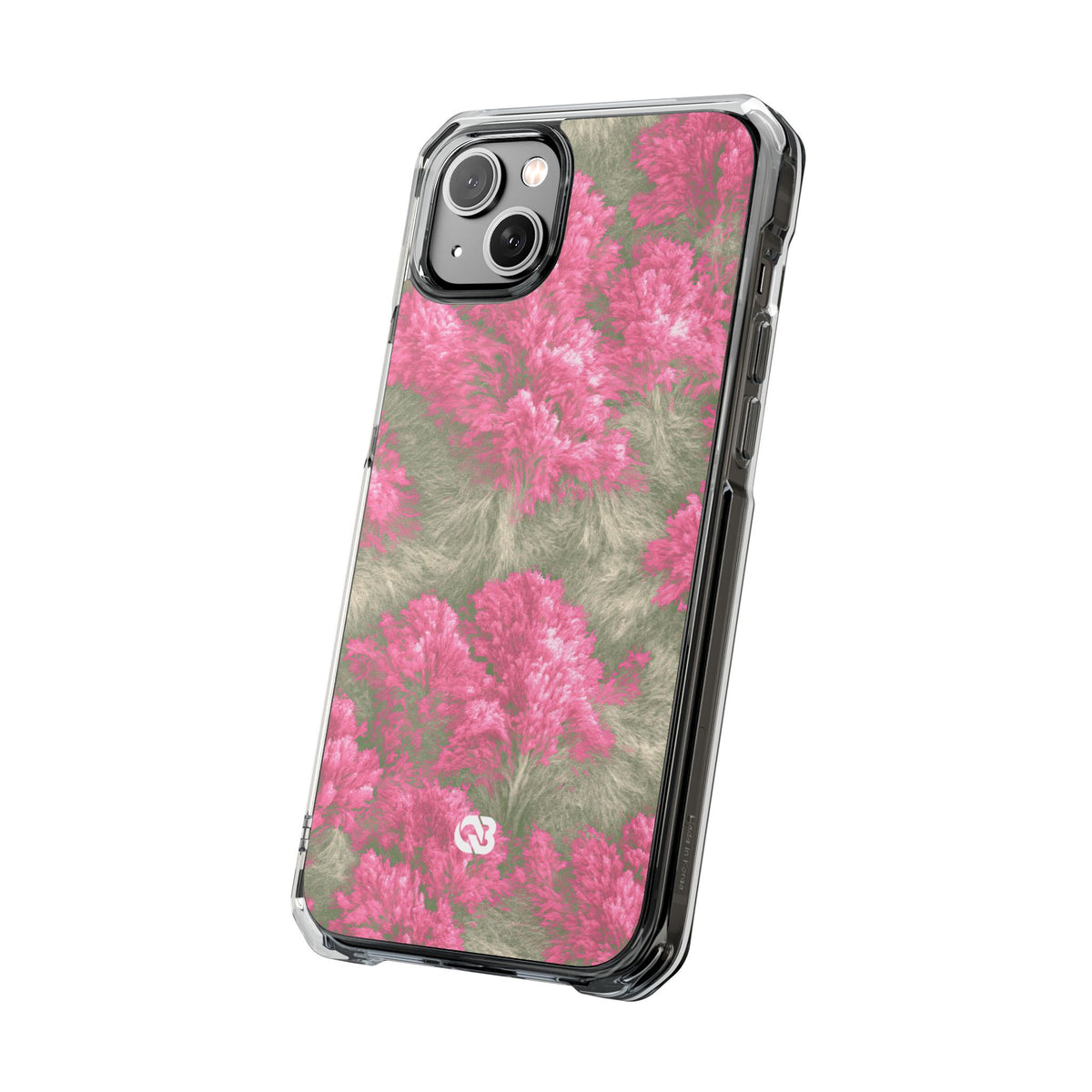 Digital Blossom · Clear Impact Magnetic Phone Case for iPhone · Pink