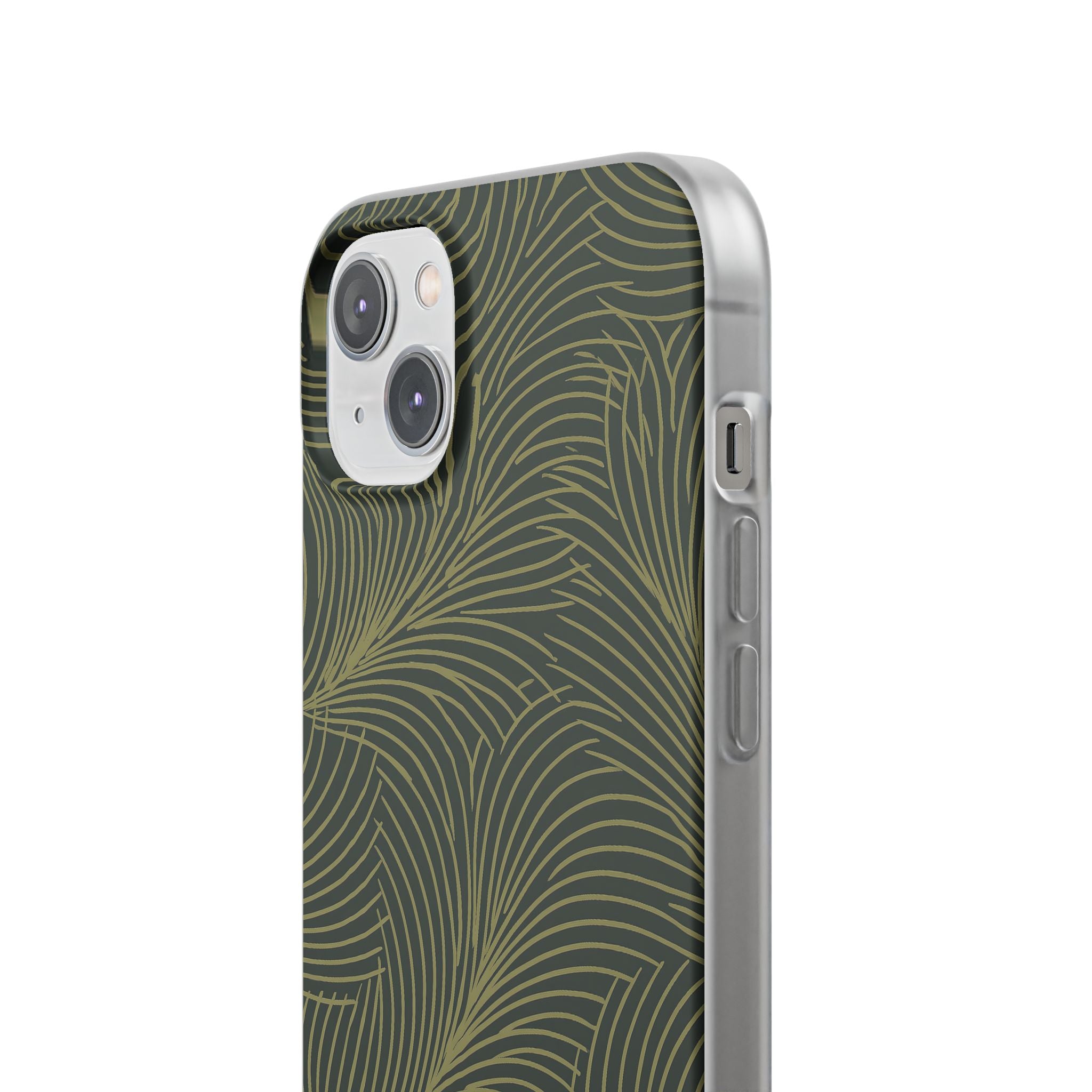 Green Lite Phone Case for iPhone - Dark Olive Plume