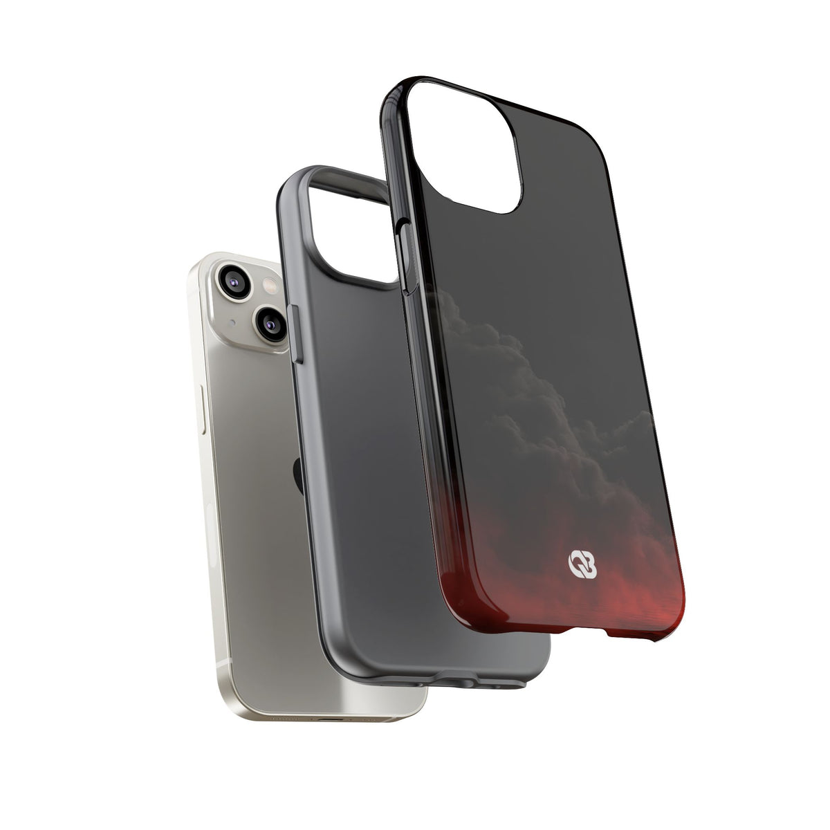 Crimson Fog Void · Tough Phone Case for iPhone · Black