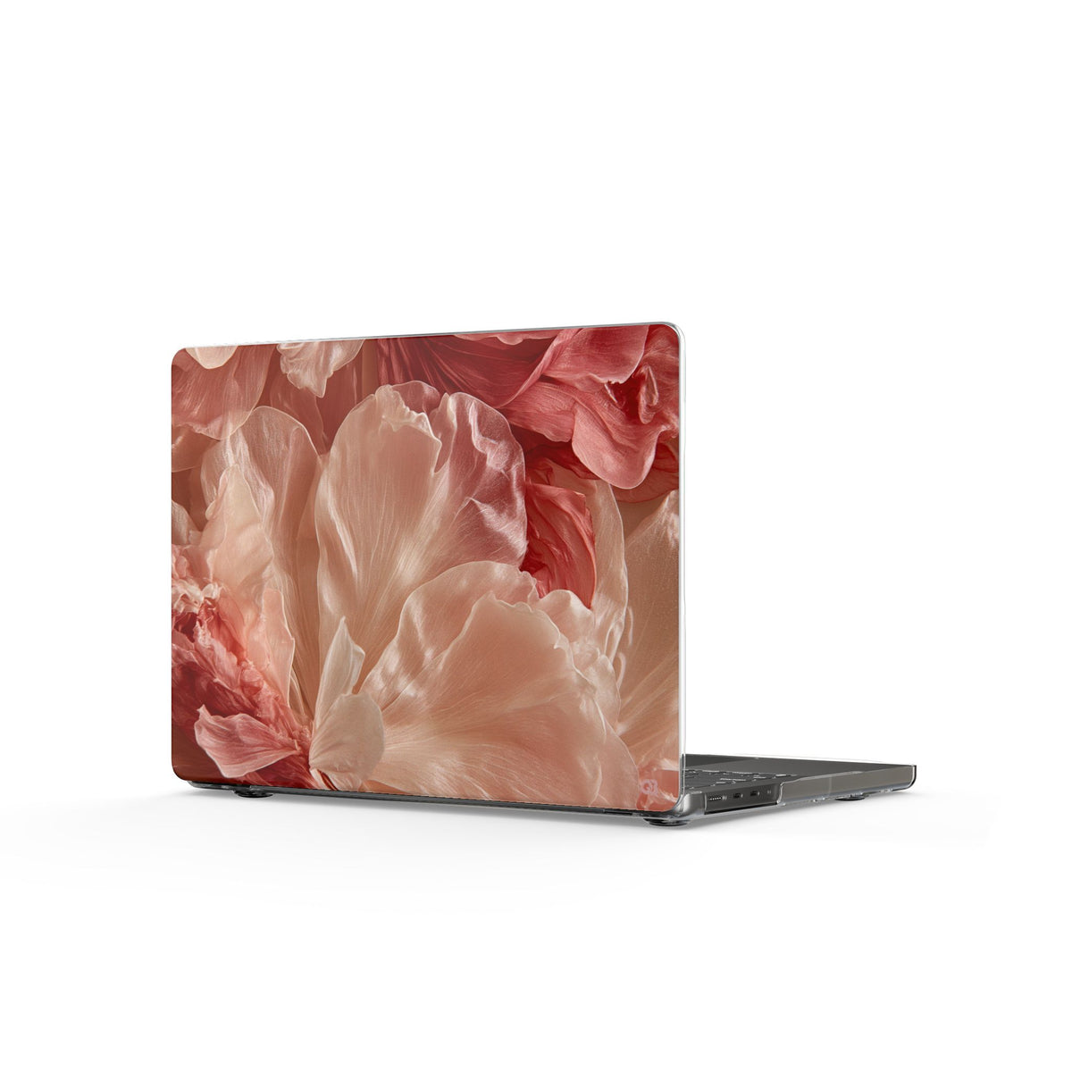 Blush Silk Bloom · Clear Hard Case for MacBook · Pink