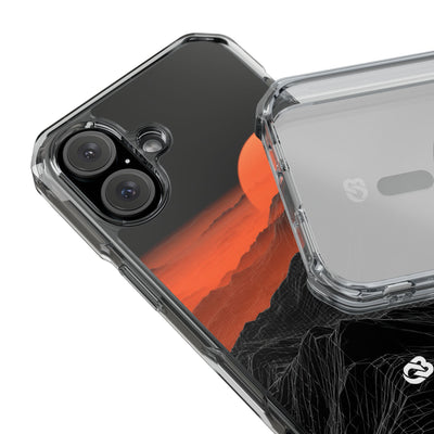 Solar Ridge Mesh · Clear Impact Magnetic Phone Case for iPhone · Black