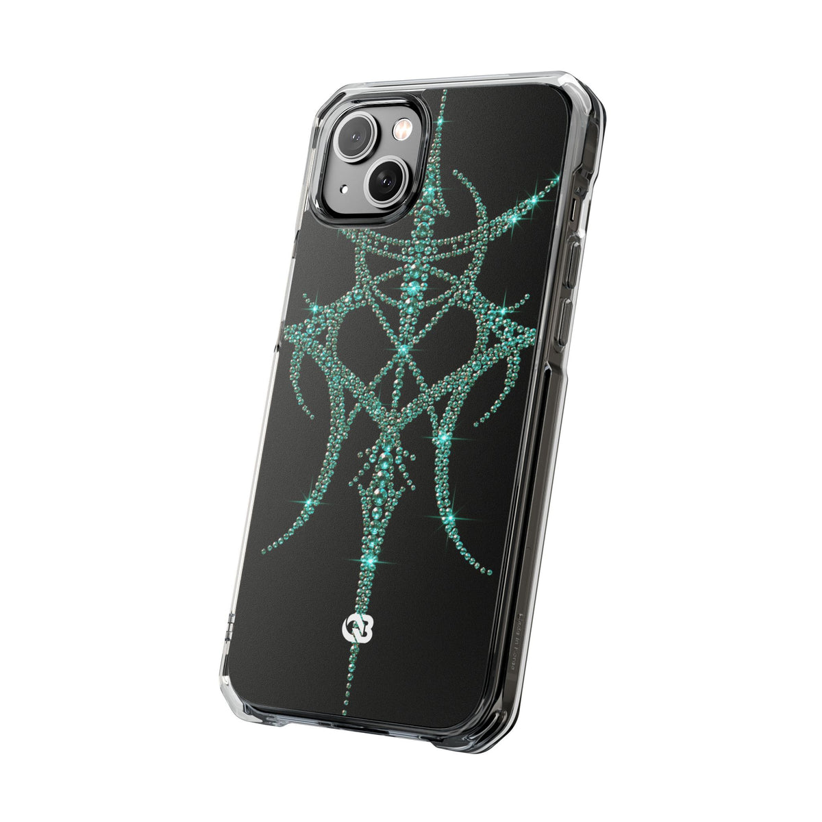 Teal Cyber Sigil · Clear Impact Magnetic Phone Case for iPhone · Teal
