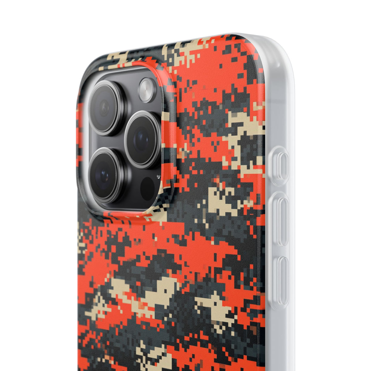 Signal Pixel Camo · Lite Phone Case for iPhone ·  Orange