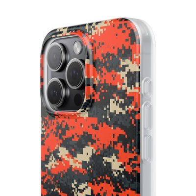 Signal Pixel Camo · Lite Phone Case for iPhone ·  Orange