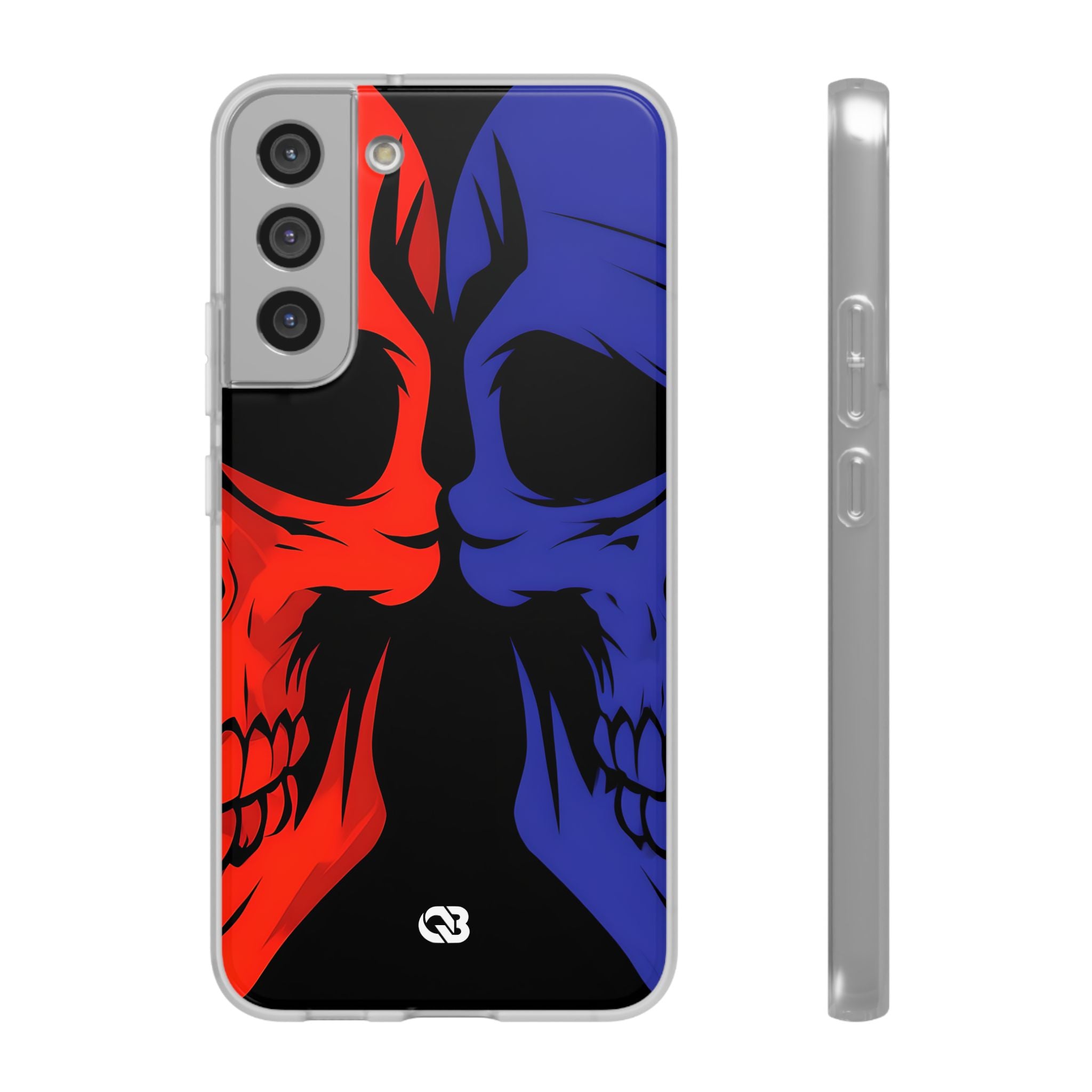 Crimson Cobalt Skulls · Soft Phone Case for Samsung