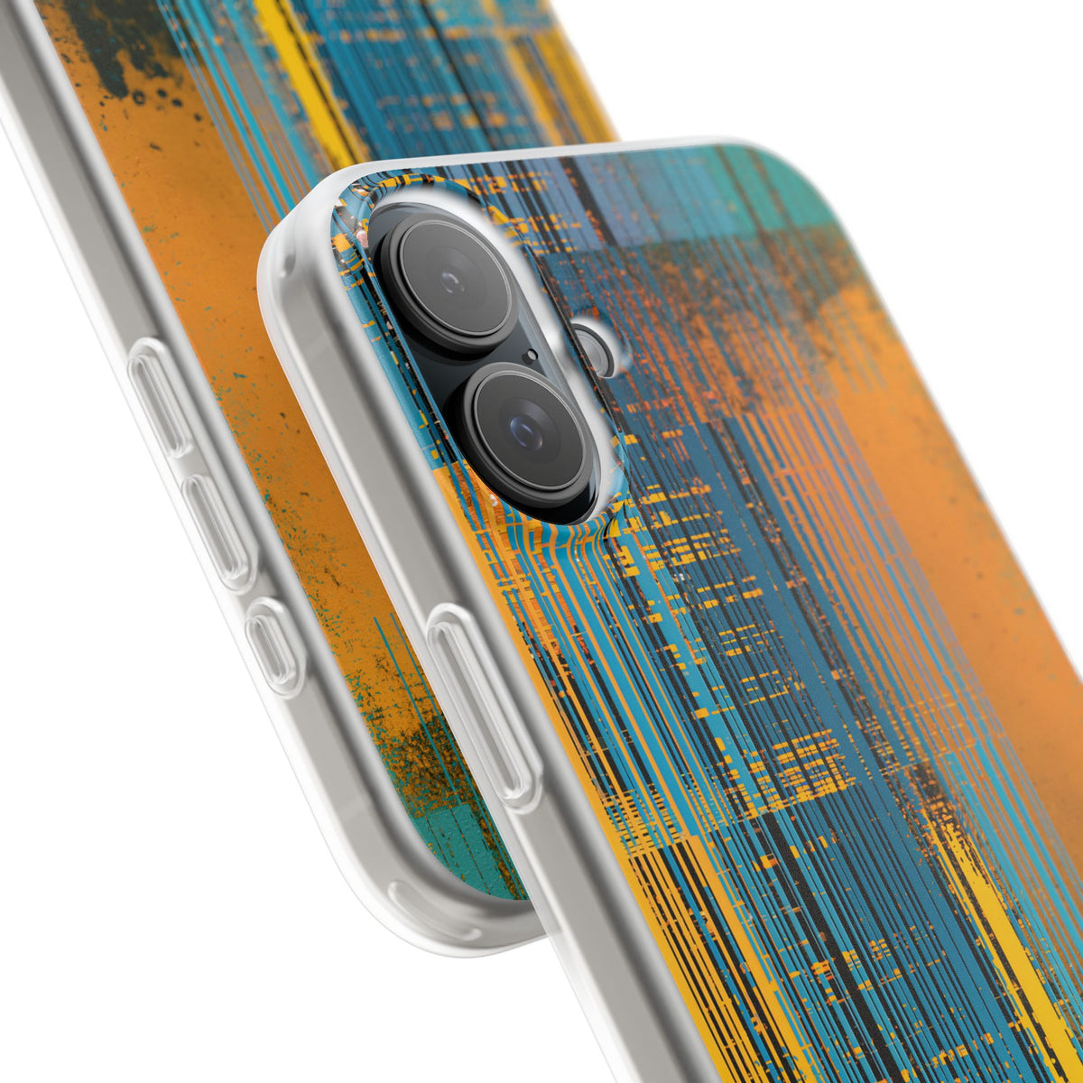 Cyber Glitch Stream · Lite Phone Case for iPhone ·  Teal