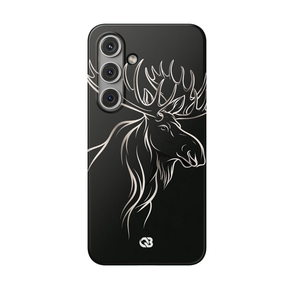 Nordic Moose Contour · Lite Phone Case for Samsung · Black