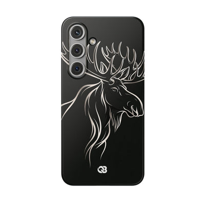 Nordic Moose Contour · Lite Phone Case for Samsung · Black