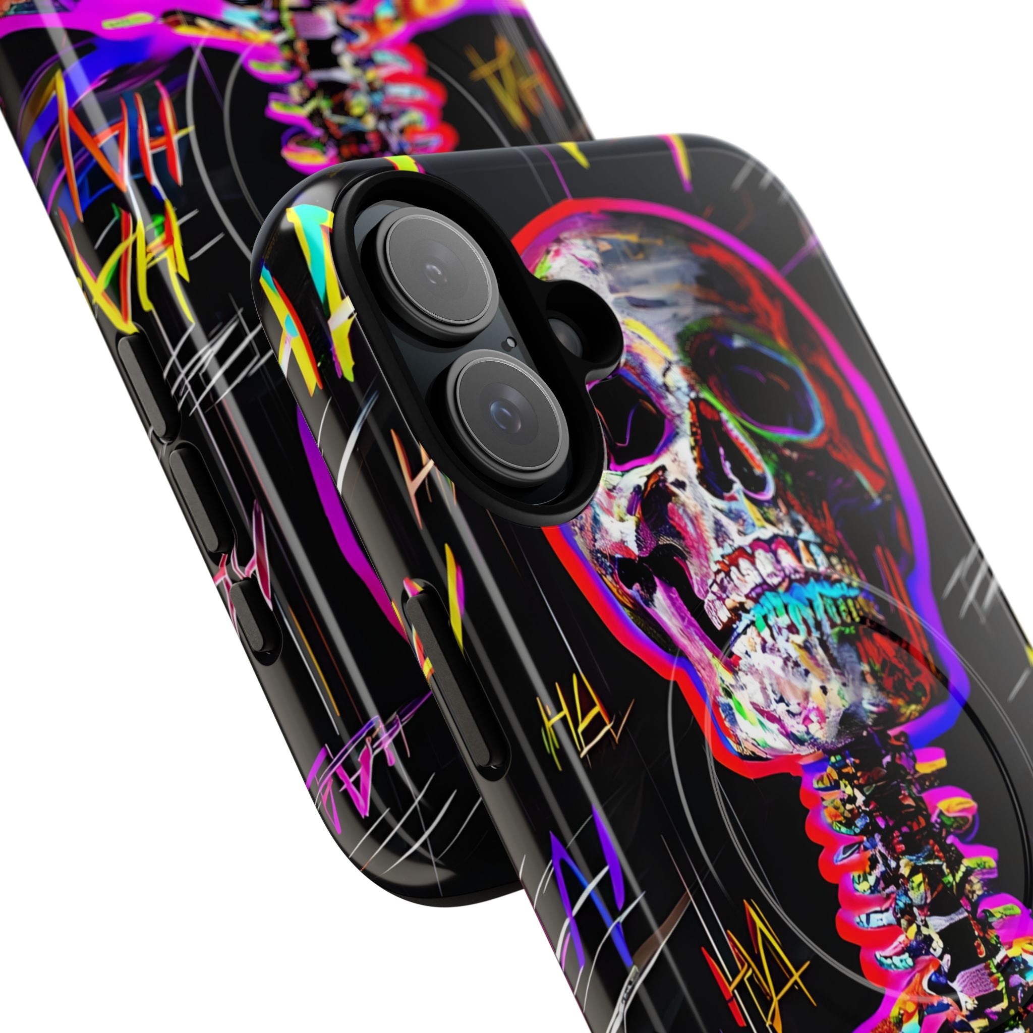 Neon Glitch Skeleton · Tough+ Coque de téléphone pour iPhone · Magsafe