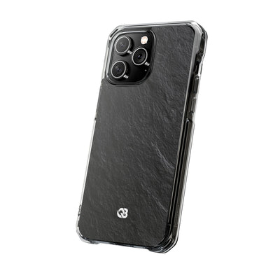 Black Impact MagSafe Phone Case for iPhone - Raw Obsidian Slate