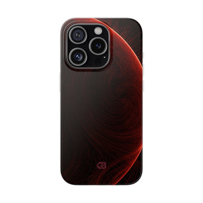 Red Lite Phone Case for iPhone - Crimson Flare Flux