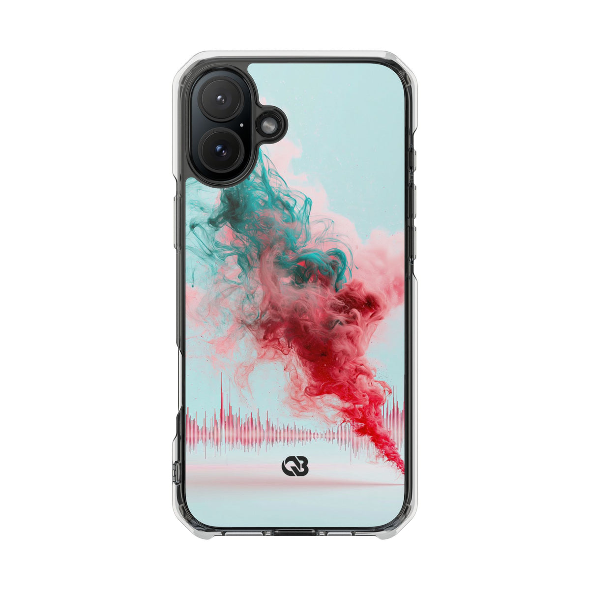 Sonic Bloom · Clear Impact Magnetic Phone Case for iPhone · Red
