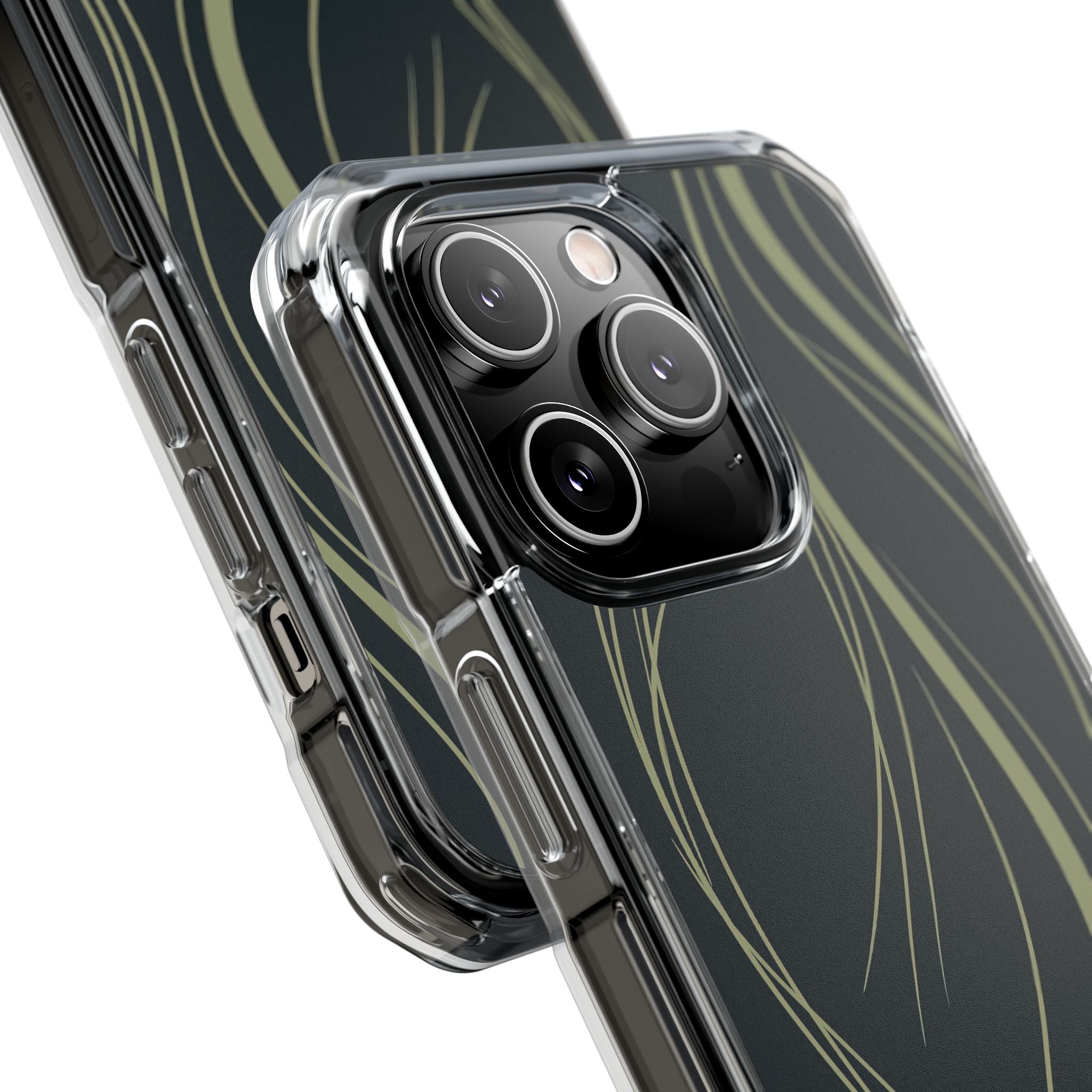 Green Impact MagSafe Phone Case for iPhone - Obsidian Sage Flow