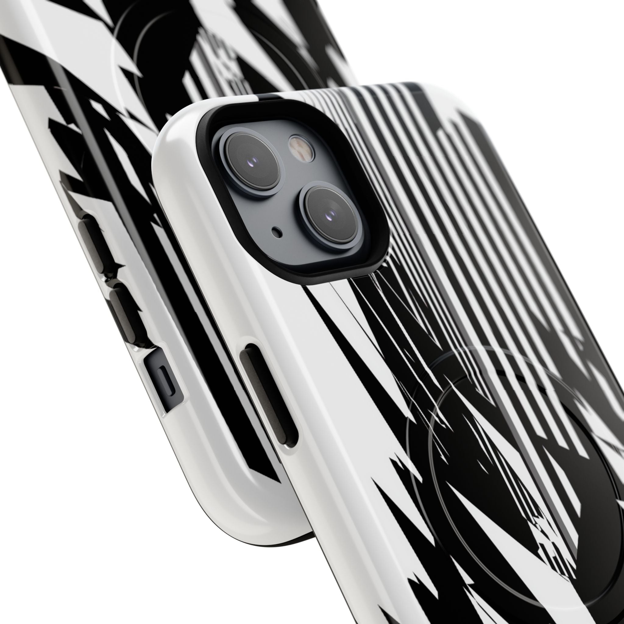 White Tough 2.0 Magsafe Phone Case for iPhone - Shattered Vector Spire