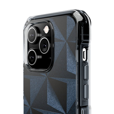 Blue Impact MagSafe Phone Case for iPhone - Indigo Basalt Facets