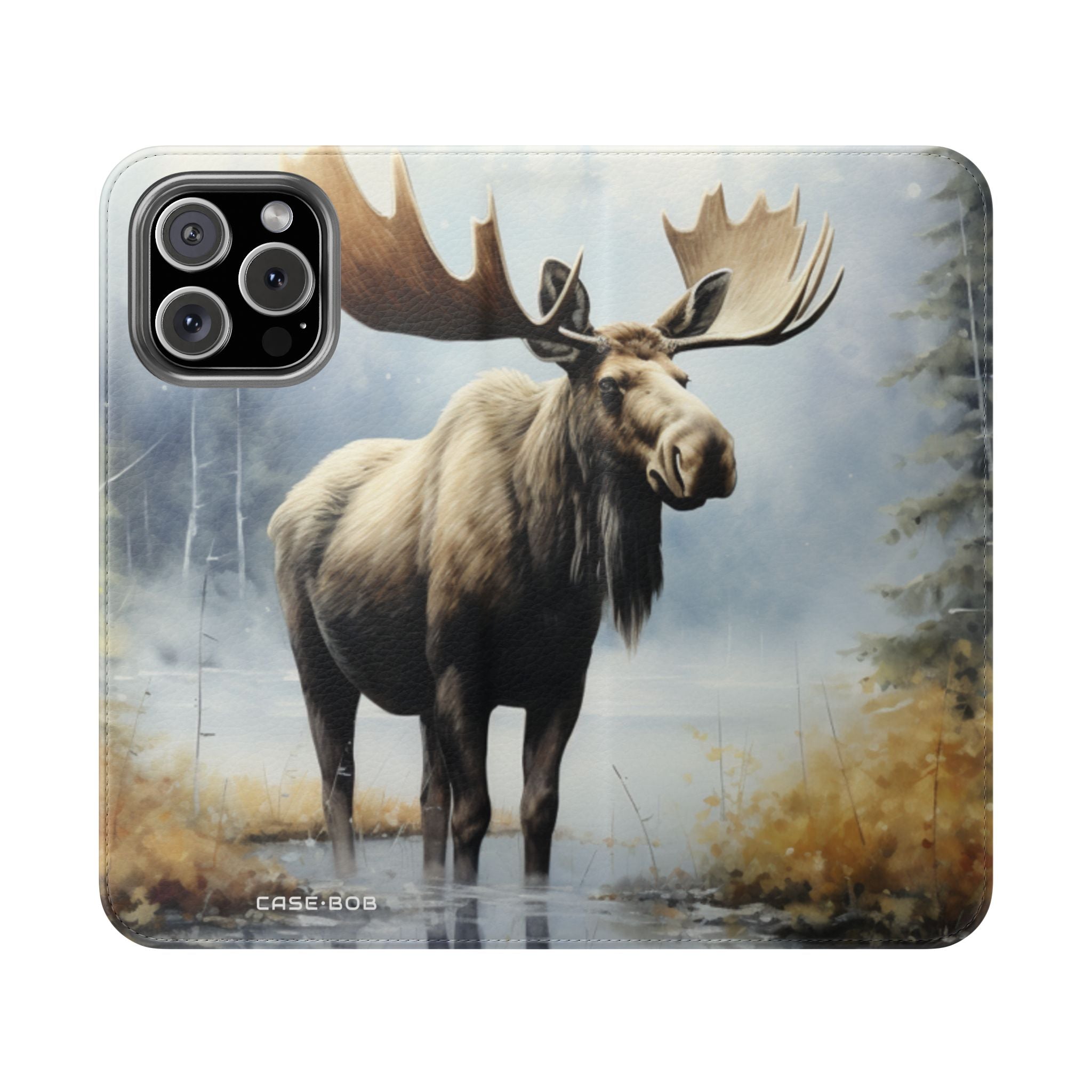 Misty Moose Reflection - iPhone 16 Max Case - Wallet