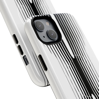 White Tough 2.0 Magsafe Phone Case for iPhone - Kinetic Mono Distortion