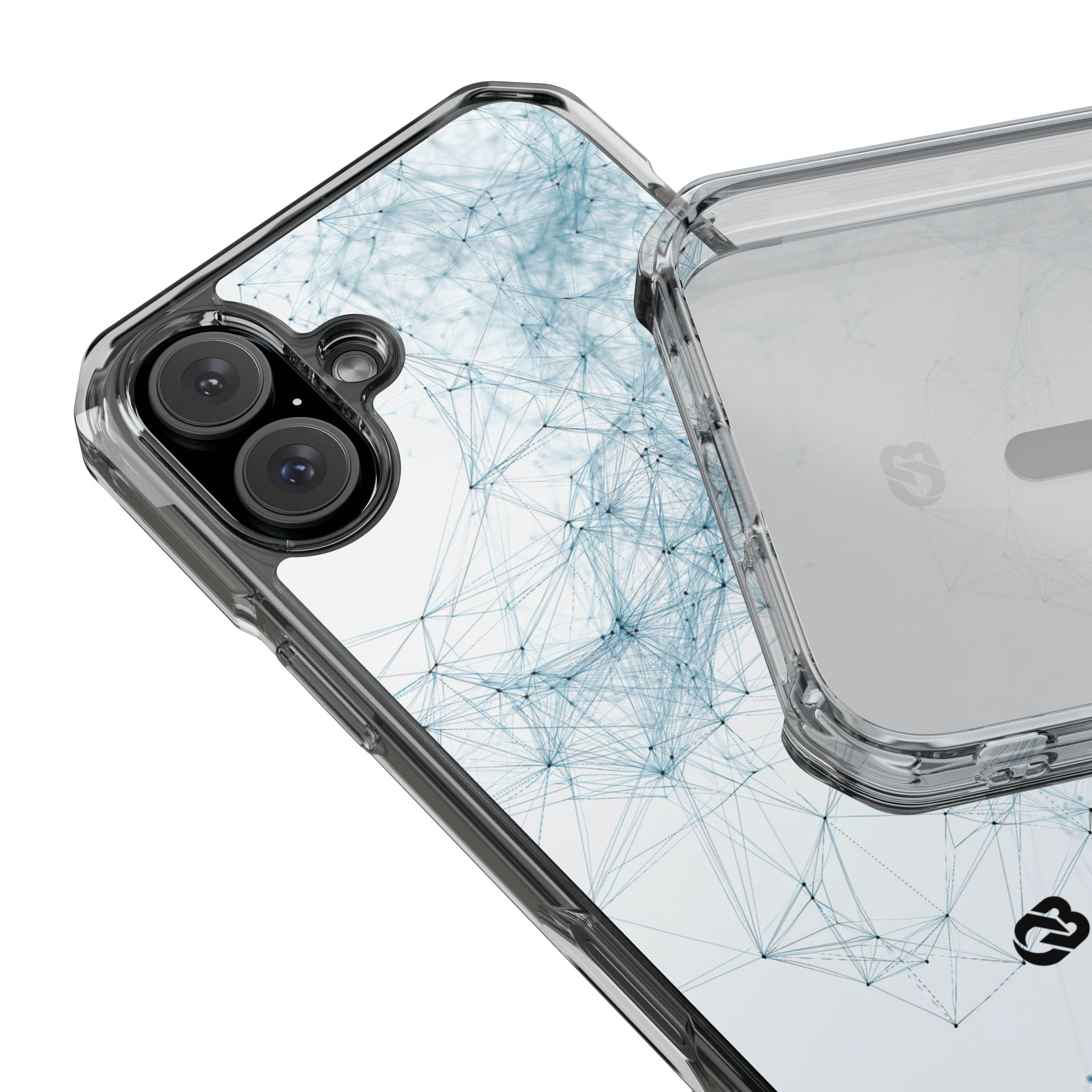 Blue Impact MagSafe Phone Case for iPhone - Glacial Neural Web