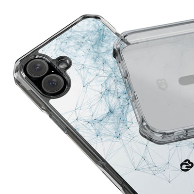 Blue Impact MagSafe Phone Case for iPhone - Glacial Neural Web