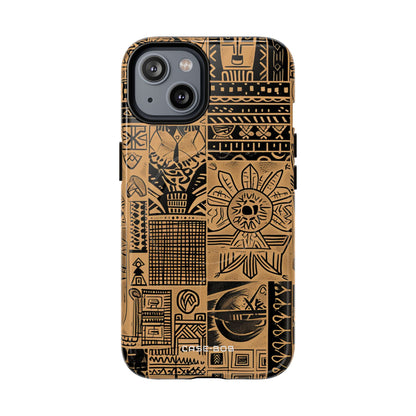 Tribal Faces iPhone 14 Case - Tough+