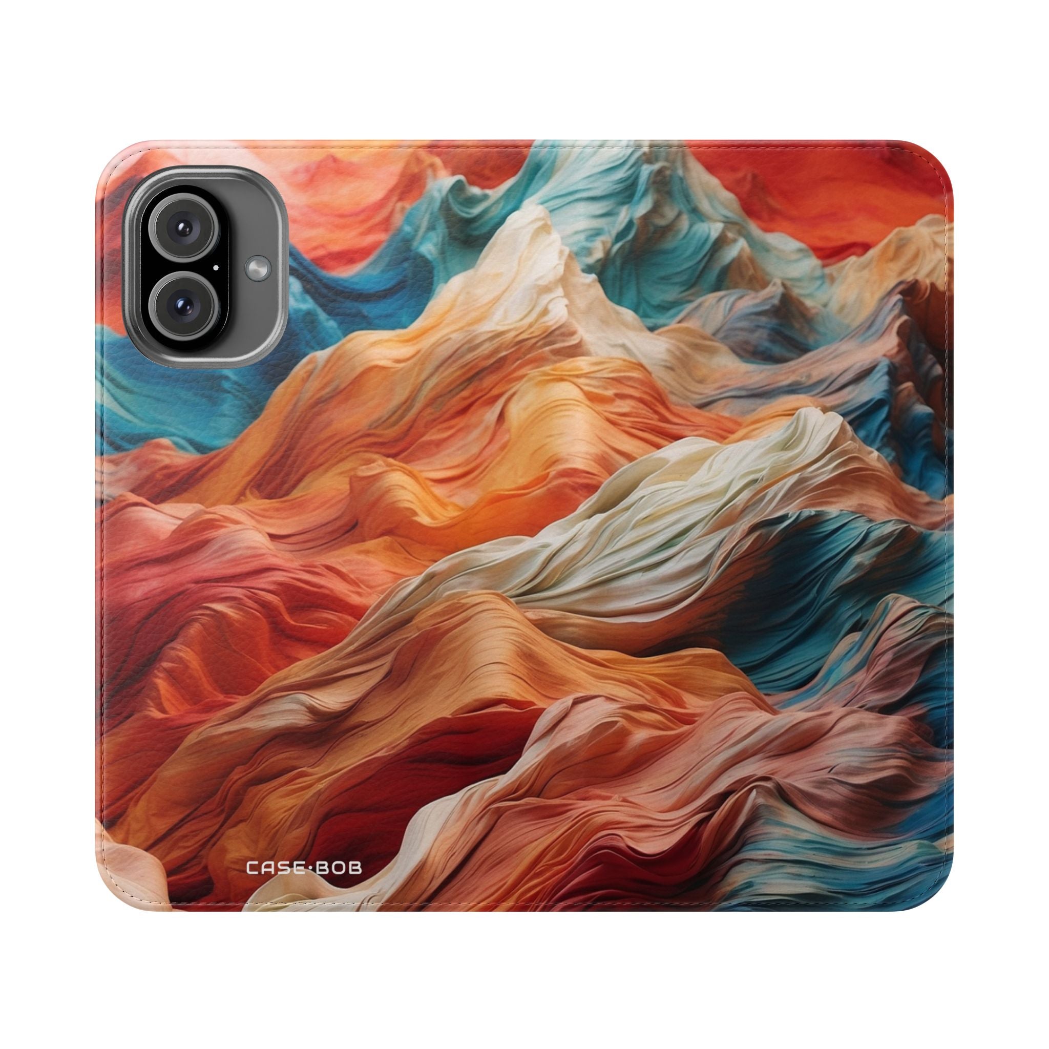 Fabric Peaks Sunset - iPhone 16 Plus Case - Wallet