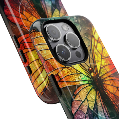 Stained Glass Butterfly iPhone 15 Pro Case - Tough+