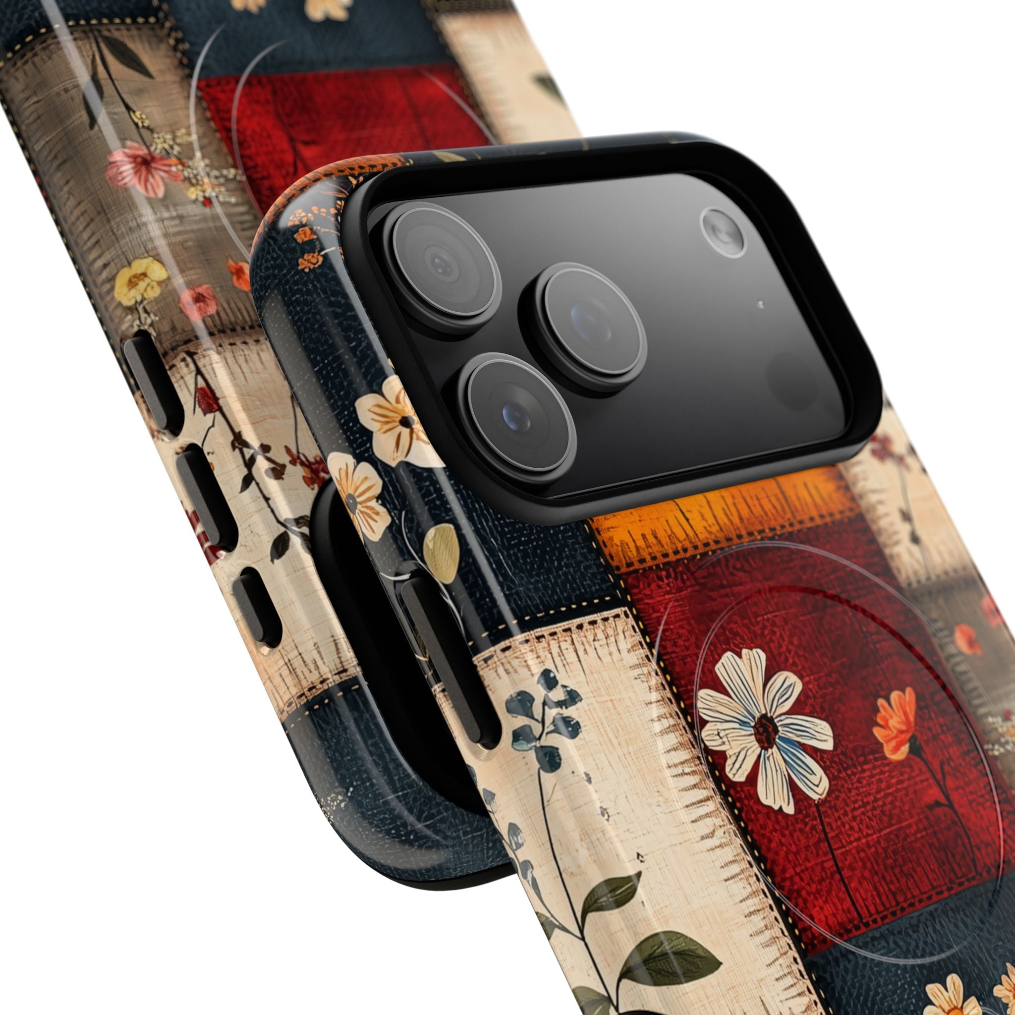 Patchwork Blooms iPhone 17 Pro Max Case - Tough+ - CASE•BOB