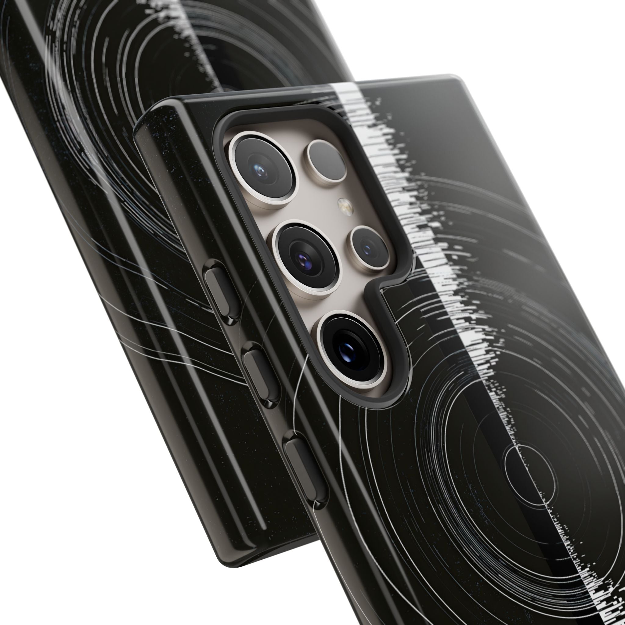 Black Tough Phone Case for Samsung - Obsidian Orbital Signal