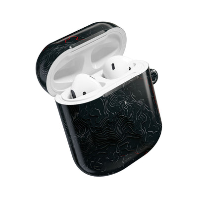 Crimson Rift · Hard Case for AirPods & AirPods Pro · Black